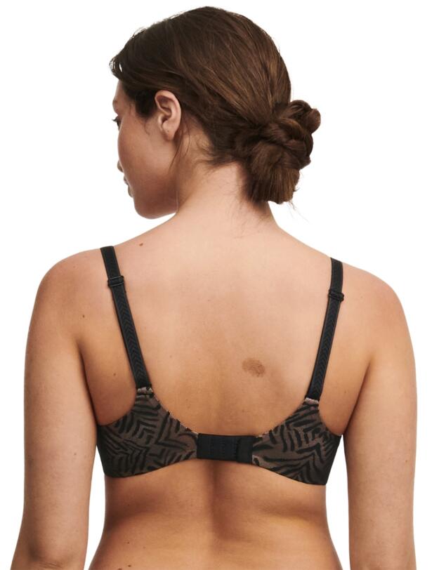 Chantelle Graphic Allure T-Shirt Plunge Bra Black