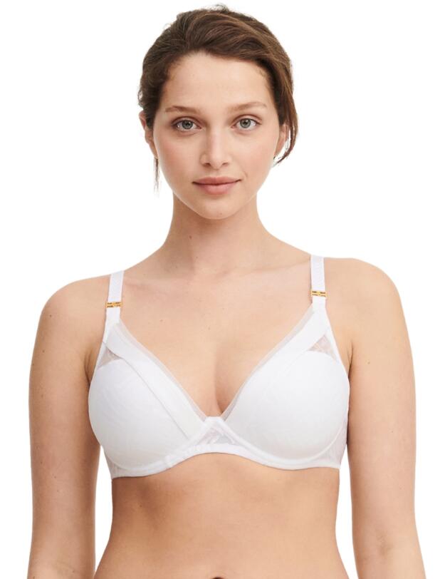 Chantelle Graphic Allure T-Shirt Plunge Bra White
