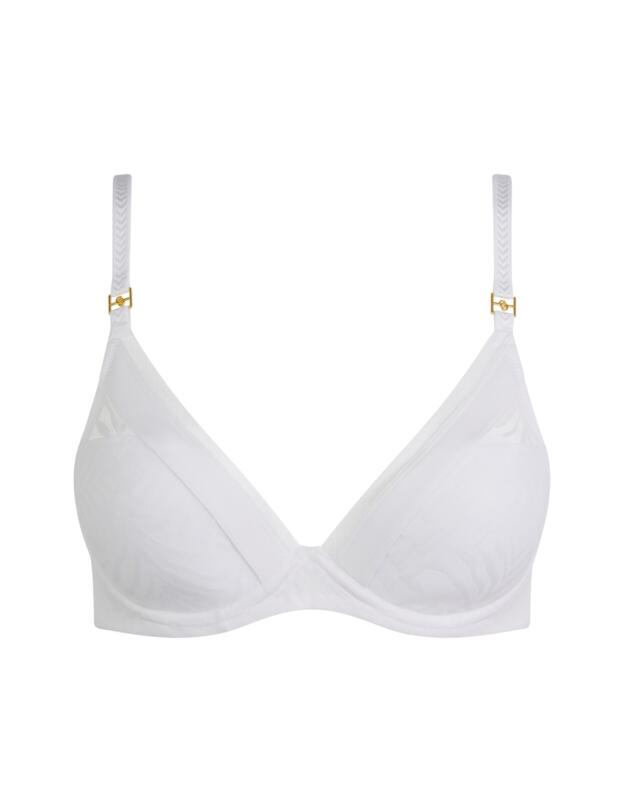 Chantelle Graphic Allure T-Shirt Plunge Bra White