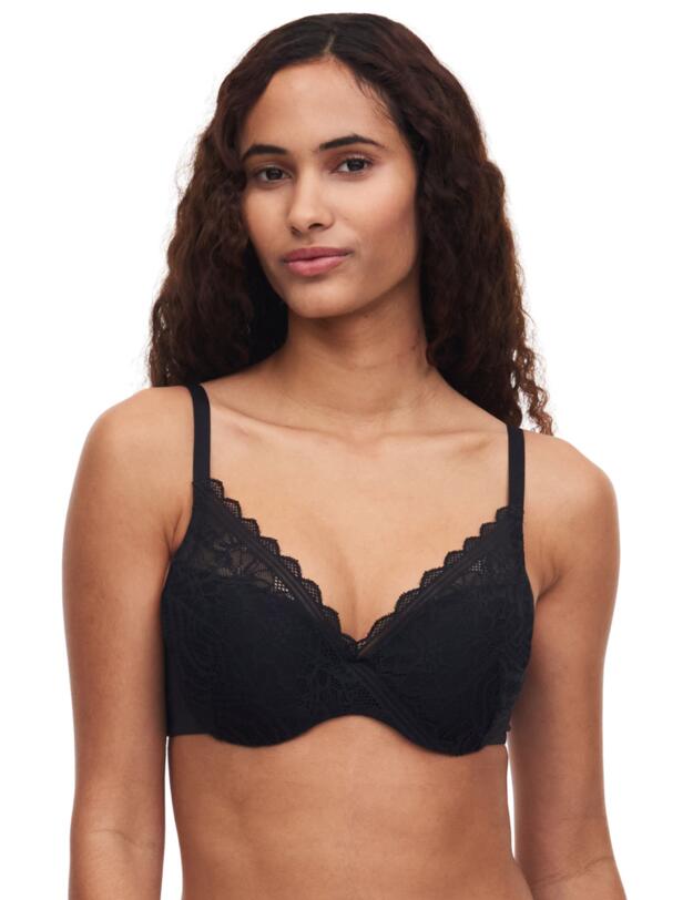 Chantelle Floral Touch T-Shirt Bra Black