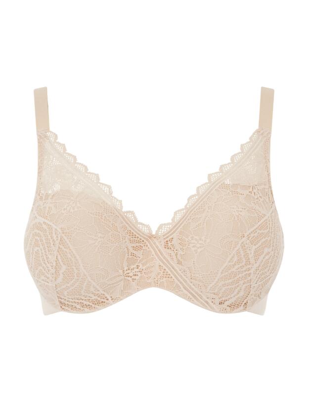 Chantelle Floral Touch T-Shirt Bra Golden Beige