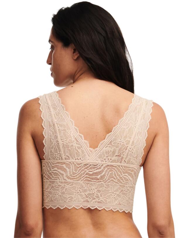 Chantelle Floral Touch Triangle T-Shirt Bra Golden Beige