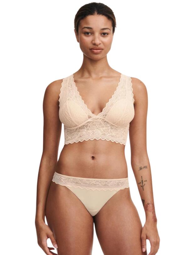 Chantelle Floral Touch Tanga Brief Golden Beige