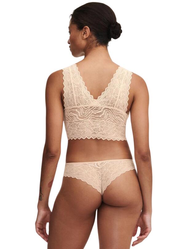 Chantelle Floral Touch Tanga Brief Golden Beige