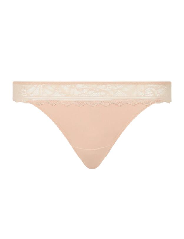 Chantelle Floral Touch Tanga Brief Golden Beige