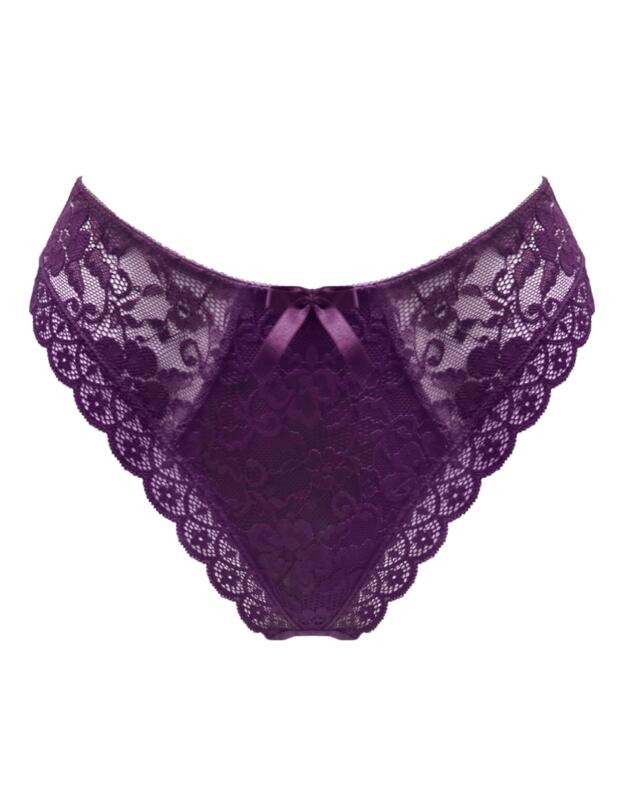 Pour Moi Rebel High Leg Brief Plum 