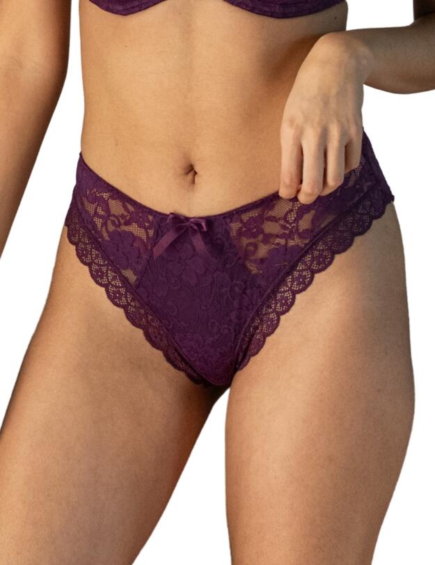 Pour Moi Rebel High Leg Brief Plum 