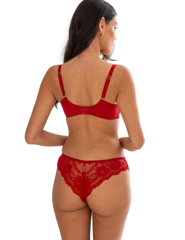 Pour Moi Fleur V-Shaped Brief Red