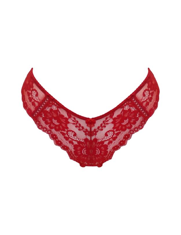 Pour Moi Fleur V-Shaped Brief Red