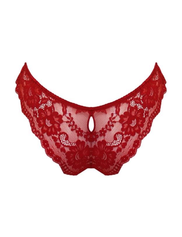 Pour Moi Fleur V-Shaped Brief Red