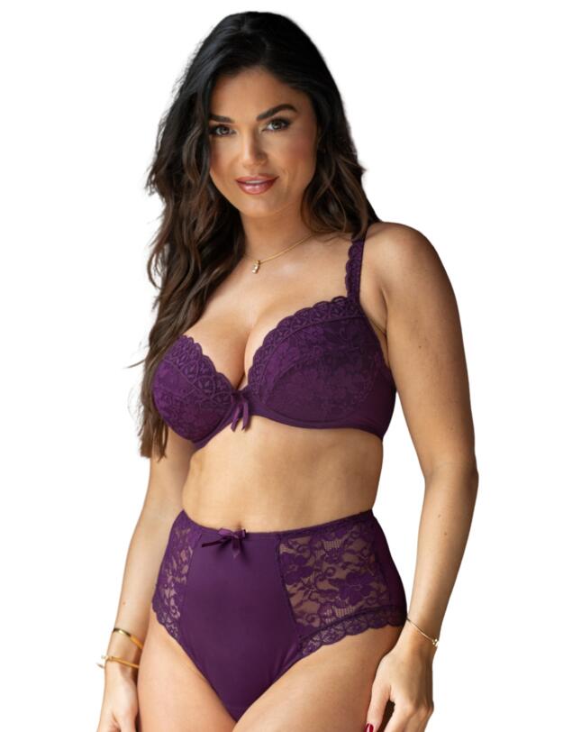84000 Pour Moi Rebel Padded Plunge Bra  - 84000 Plum 