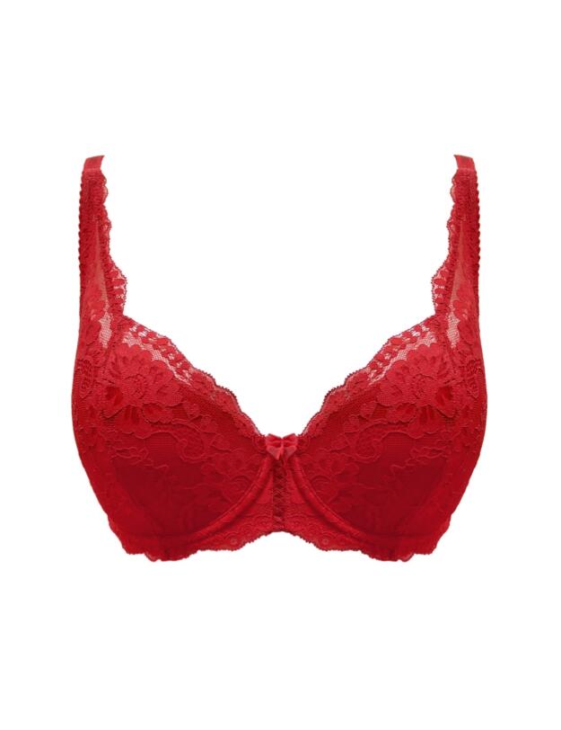 Pour Moi Fleur Padded High Apex Bra Red