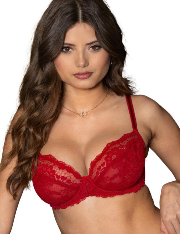 Pour Moi Fleur Balconette Bra Red