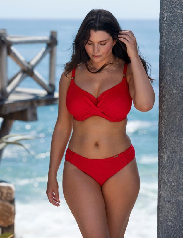 Fantasie Ottawa Wrap Front Full Cup Bikini Top Radiant Red