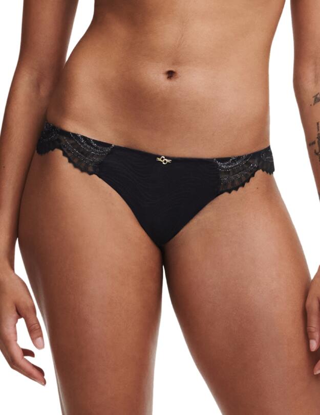 Chantelle Mystic Dream Tanga Brief Black / Silver Lurex