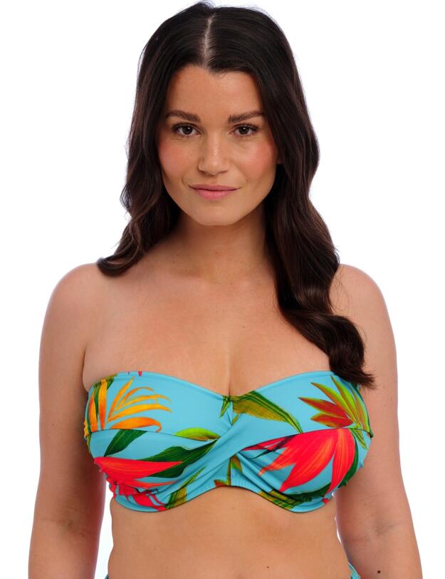 Fantasie Pichola Twist Bandeau Bikini Top Aqua