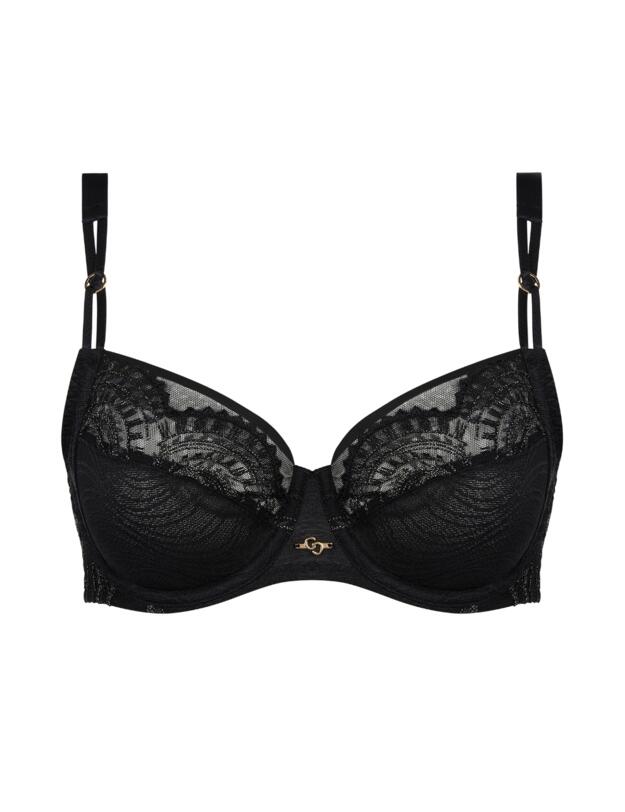 Chantelle Mystic Dream Very Covering Bra Black / Silver Lurex