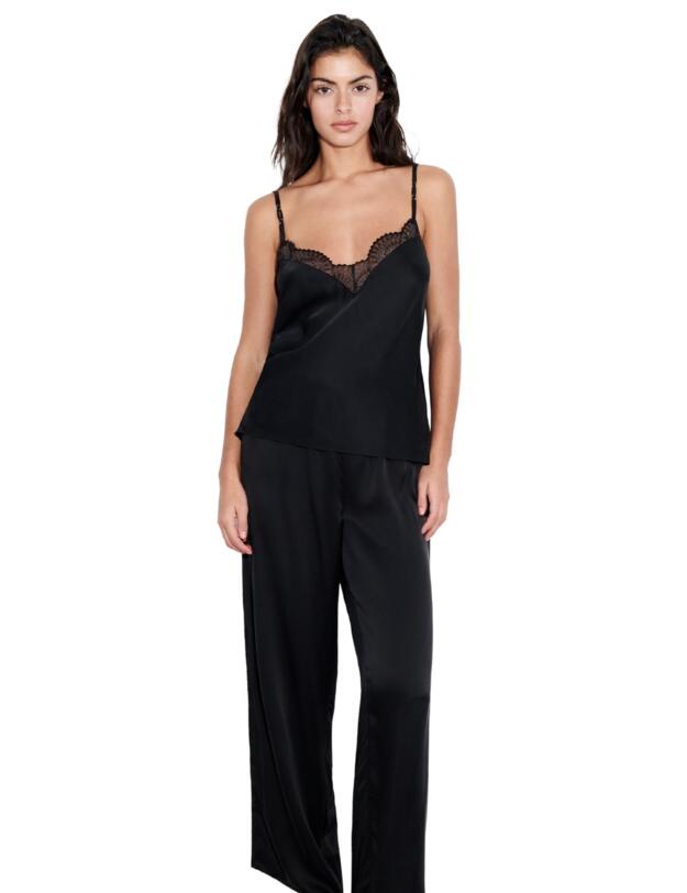 Chantelle Mystic Dream Camisole Top Black / Silver Lurex