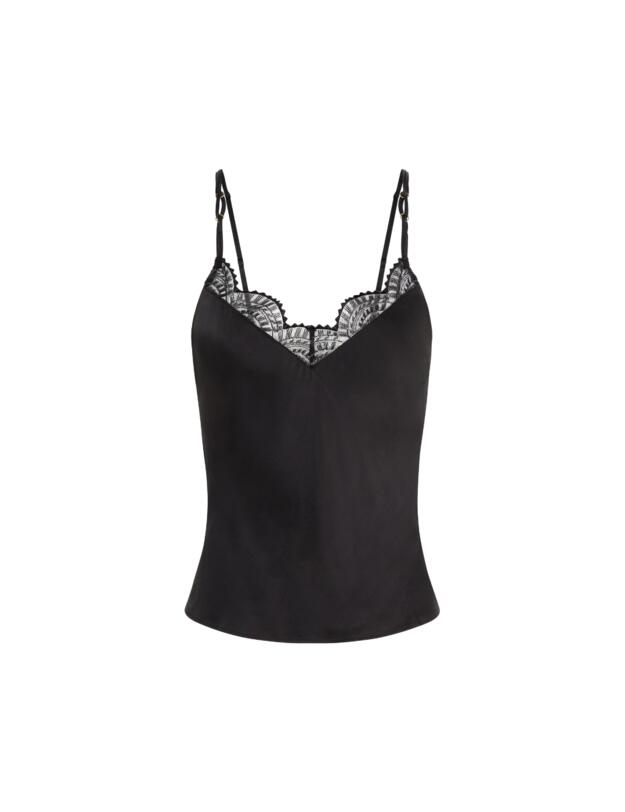 Chantelle Mystic Dream Camisole Top Black / Silver Lurex