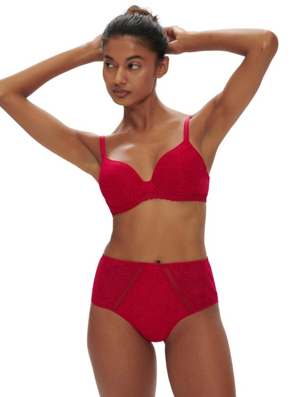 Simone Perele Comete Spacer Plunge Bra Ruby Pink 