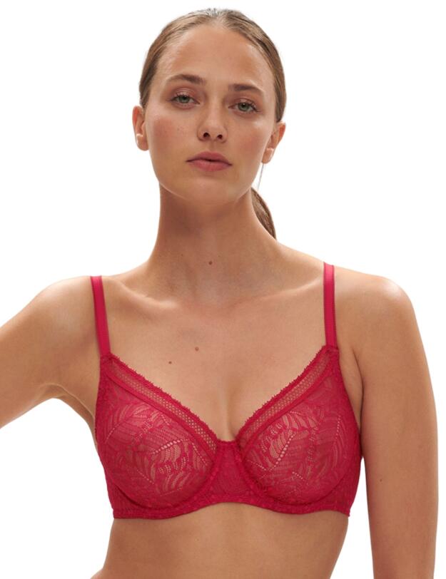 Simone Perele Comete Plunging Underwired Bra Ruby Pink 