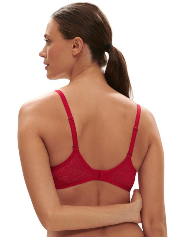 Simone Perele Comete Plunging Underwired Bra Ruby Pink 