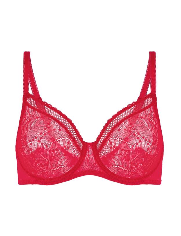 Simone Perele Comete Plunging Underwired Bra Ruby Pink 