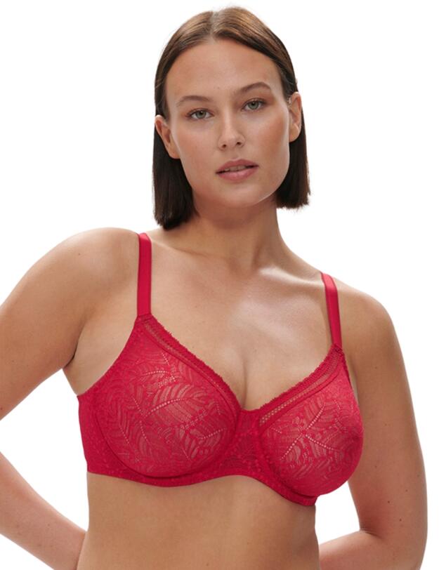 Simone Perele Comete Plunging Underwired Bra Ruby Pink 