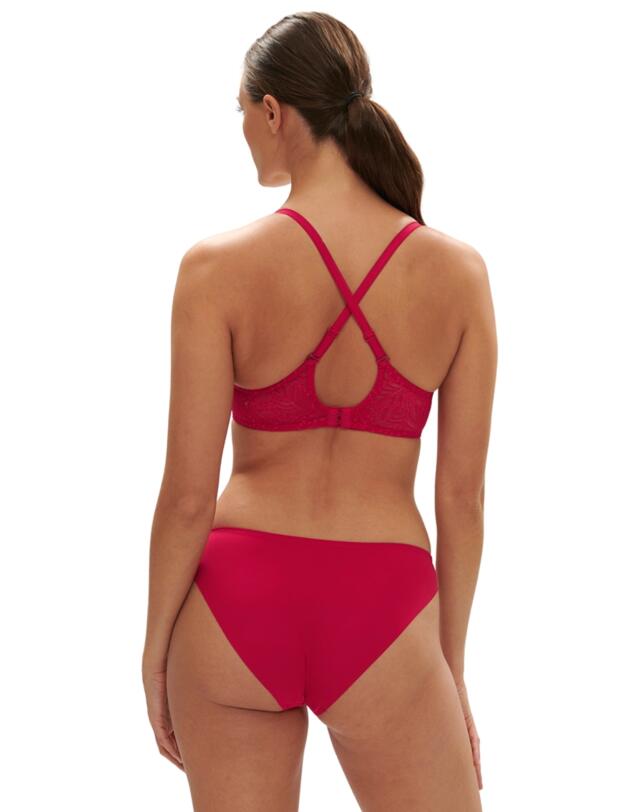 Simone Perele Comete Plunging Underwired Bra Ruby Pink 
