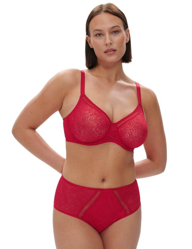 Simone Perele Comete Plunging Underwired Bra Ruby Pink 