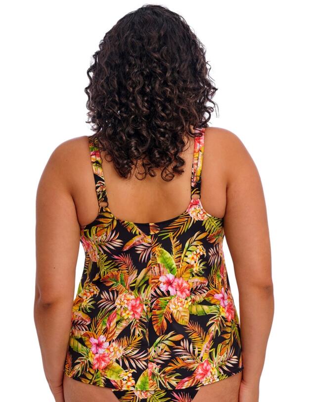 Elomi Tiger Valley Moulded Tankini Top Black