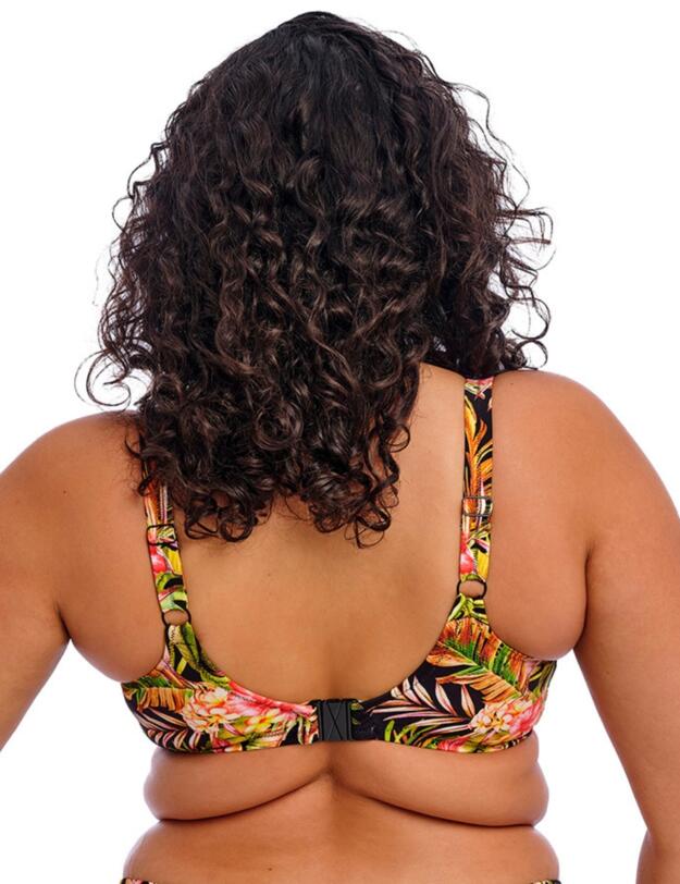 Elomi Tiger Valley Plunge Bikini Top Black