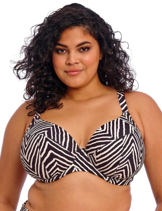 Elomi Fiji Falls Plunge Bikini Top Black