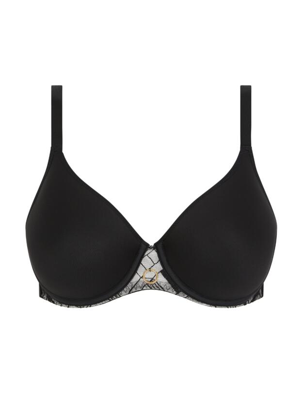 Chantelle Graphic Support Full Cup T-shirt Bra Black 