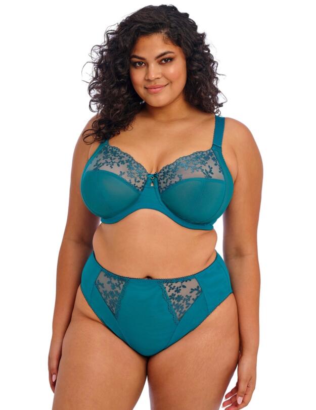 Elomi Zarla High Leg Brief Ocean Depths