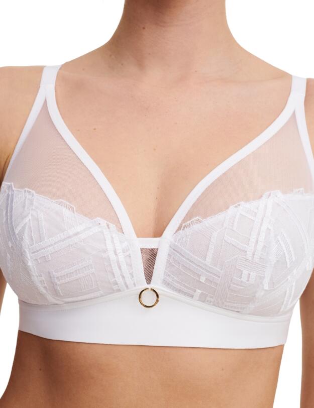 Chantelle Graphic Support Wireless Bra White 