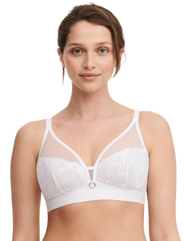Chantelle Graphic Support Wireless Bra White 