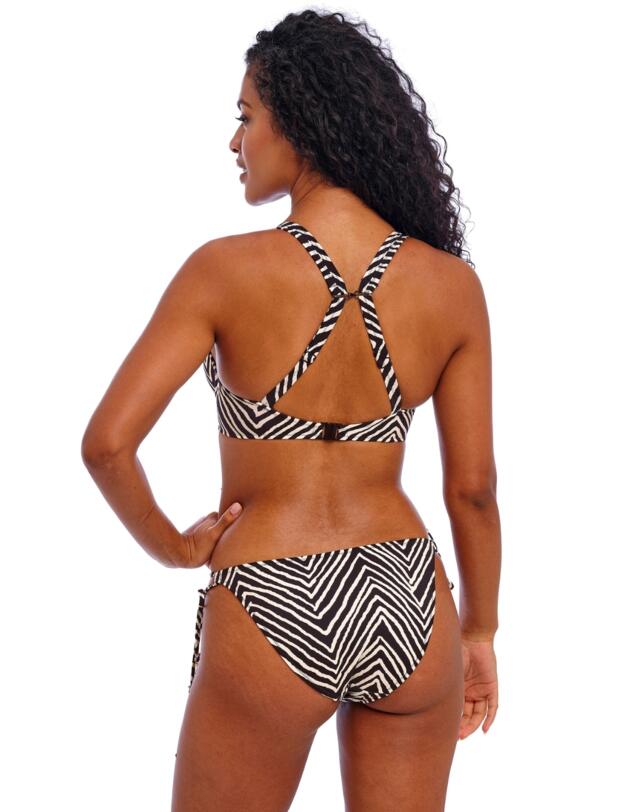 Freya Fiji Falls High Apex Bikini Top Black