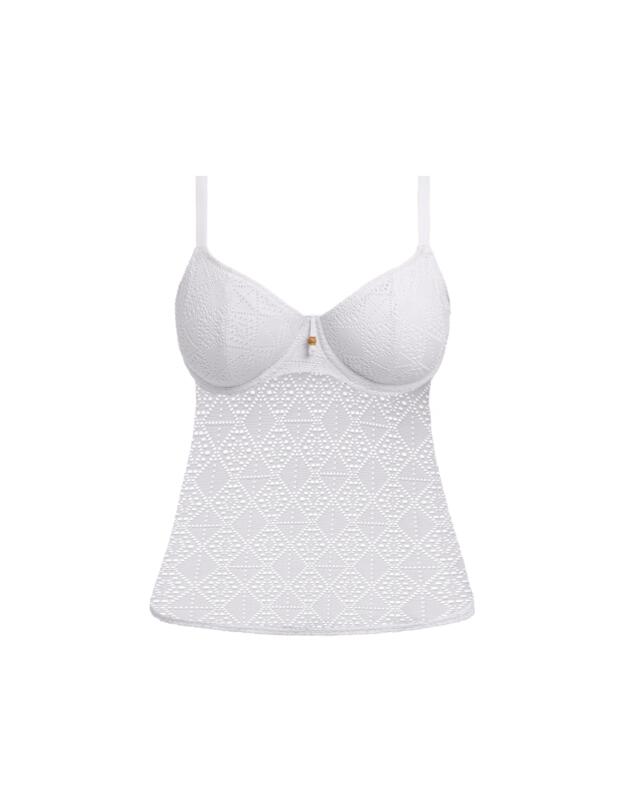 Freya Nomad Nights Plunge Tankini Top White