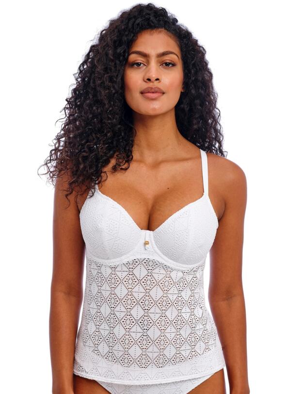 Freya Nomad Nights Plunge Tankini Top White