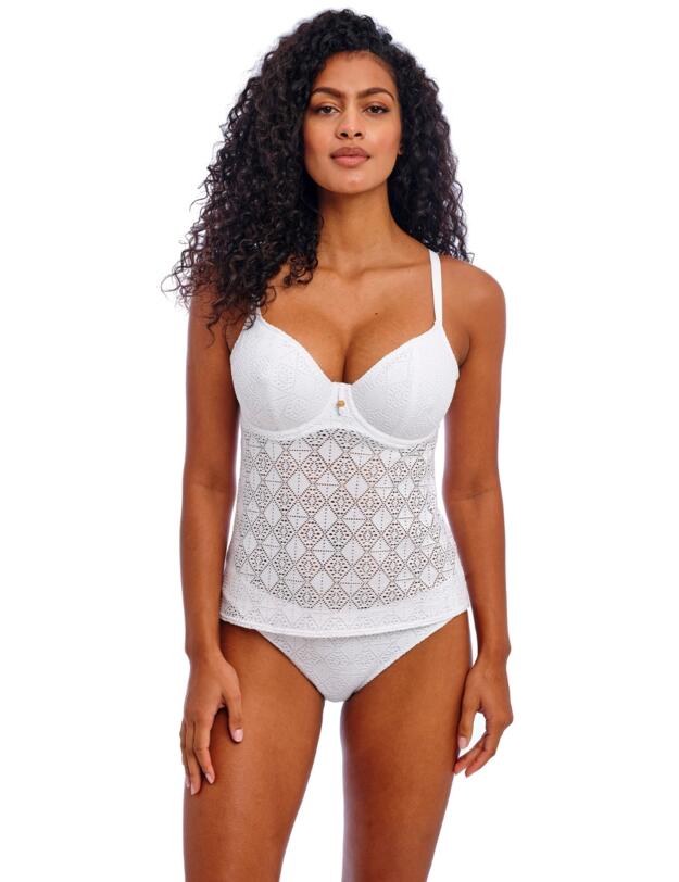Freya Nomad Nights Plunge Tankini Top White