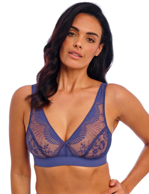 Wacoal Sensu Lace Non-Wired Bralette Dark Azure 
