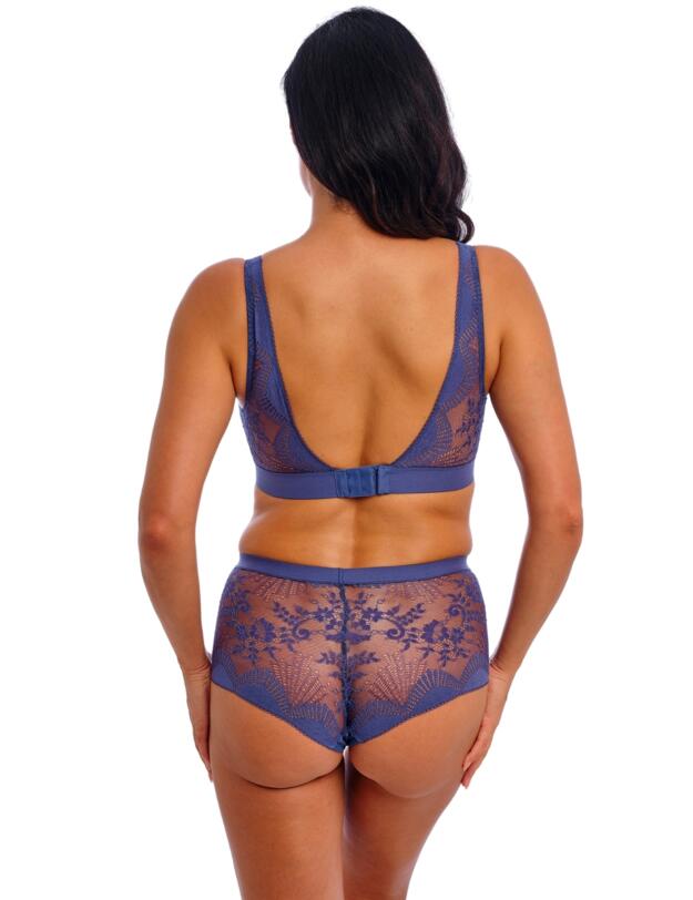 Wacoal Sensu Lace Non-Wired Bralette Dark Azure 