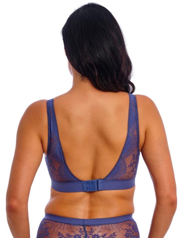 Wacoal Sensu Lace Non-Wired Bralette Dark Azure 