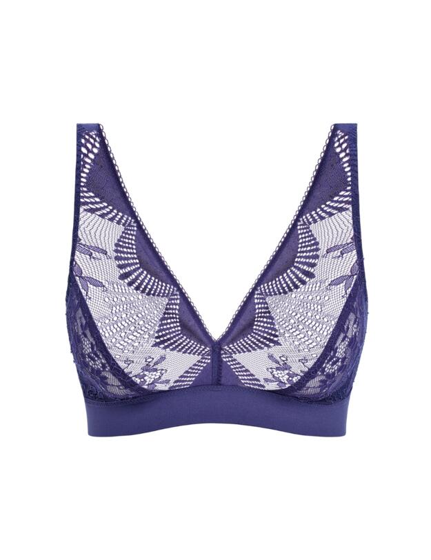 Wacoal Sensu Lace Non-Wired Bralette Dark Azure 