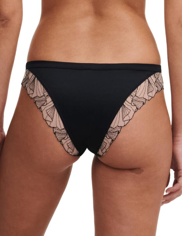 Chantelle Tattoo Love Brazilian Brief Black/Golden Beige