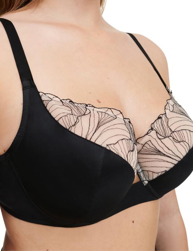 Chantelle Tattoo Love Full Cup Bra Black/Golden Beige