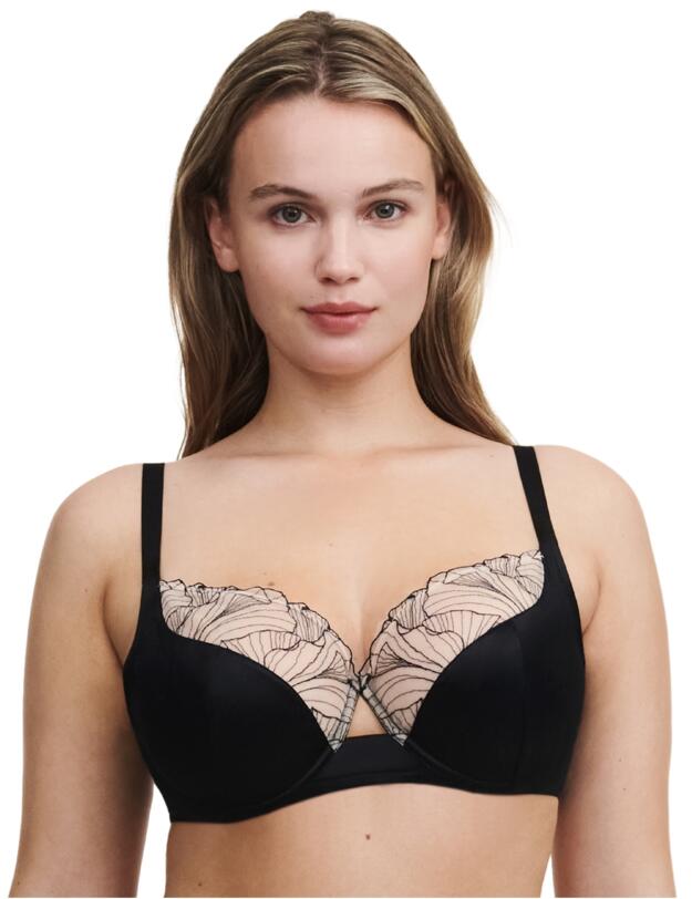 Chantelle Tattoo Love Full Cup Bra Black/Golden Beige