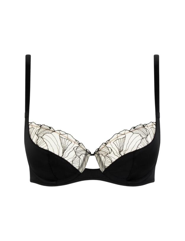 Chantelle Tattoo Love Full Cup Bra Black/Golden Beige