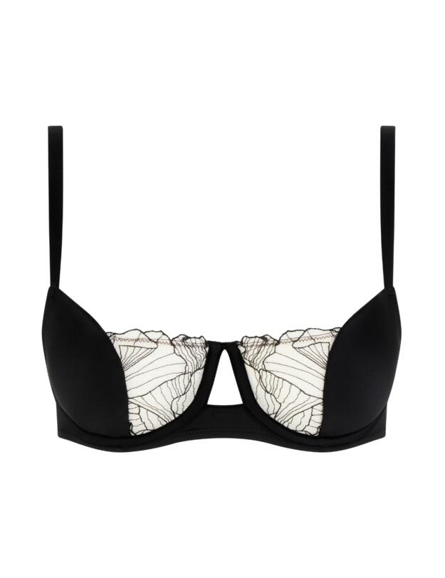 Chantelle Tattoo Love Half Cup Bra Black/Golden Beige